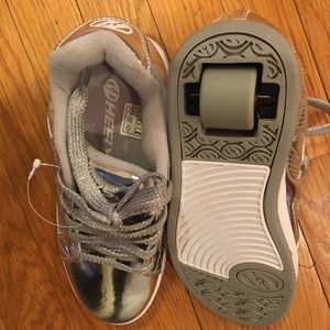 Heelys- Metallic Silver with sparkle laces